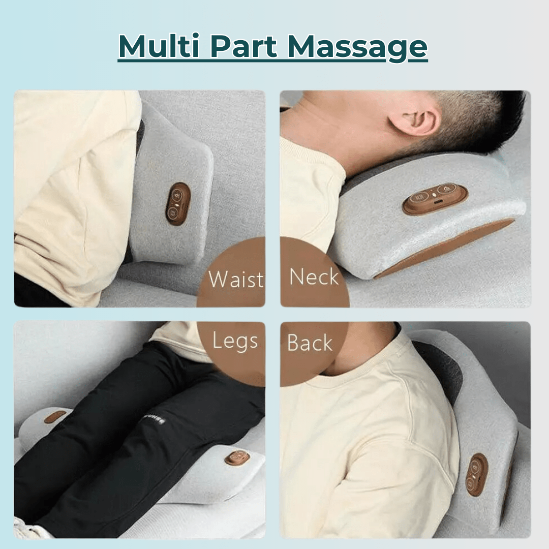 CureKin 3 - in - 1 Back Massager with Heat, Vibration & Traction – Sciatica & Lower Back Pain Relief - CureKin