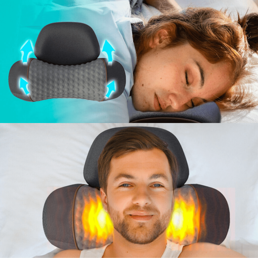 Neck Massager Pillow with Heat & Traction – Relieve Cervical Pain, Neck Stiffness & Improve Spine Alignment | CureKin - CureKin