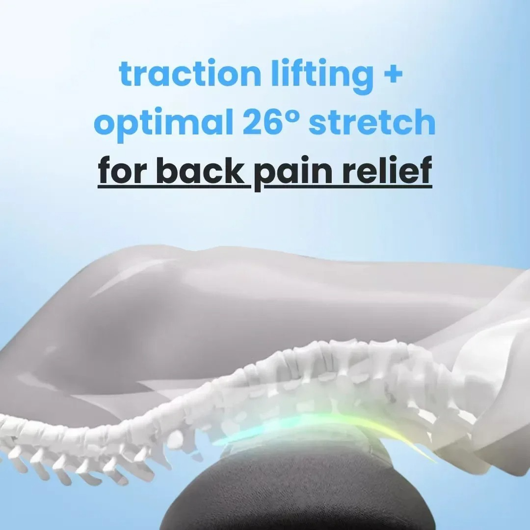 Back Massager with Heat, Vibration & Spinal Support β Relieve Sciatica, Lower Back Pain & Posture Stress | CureKin 3-in-1 Home Therapy