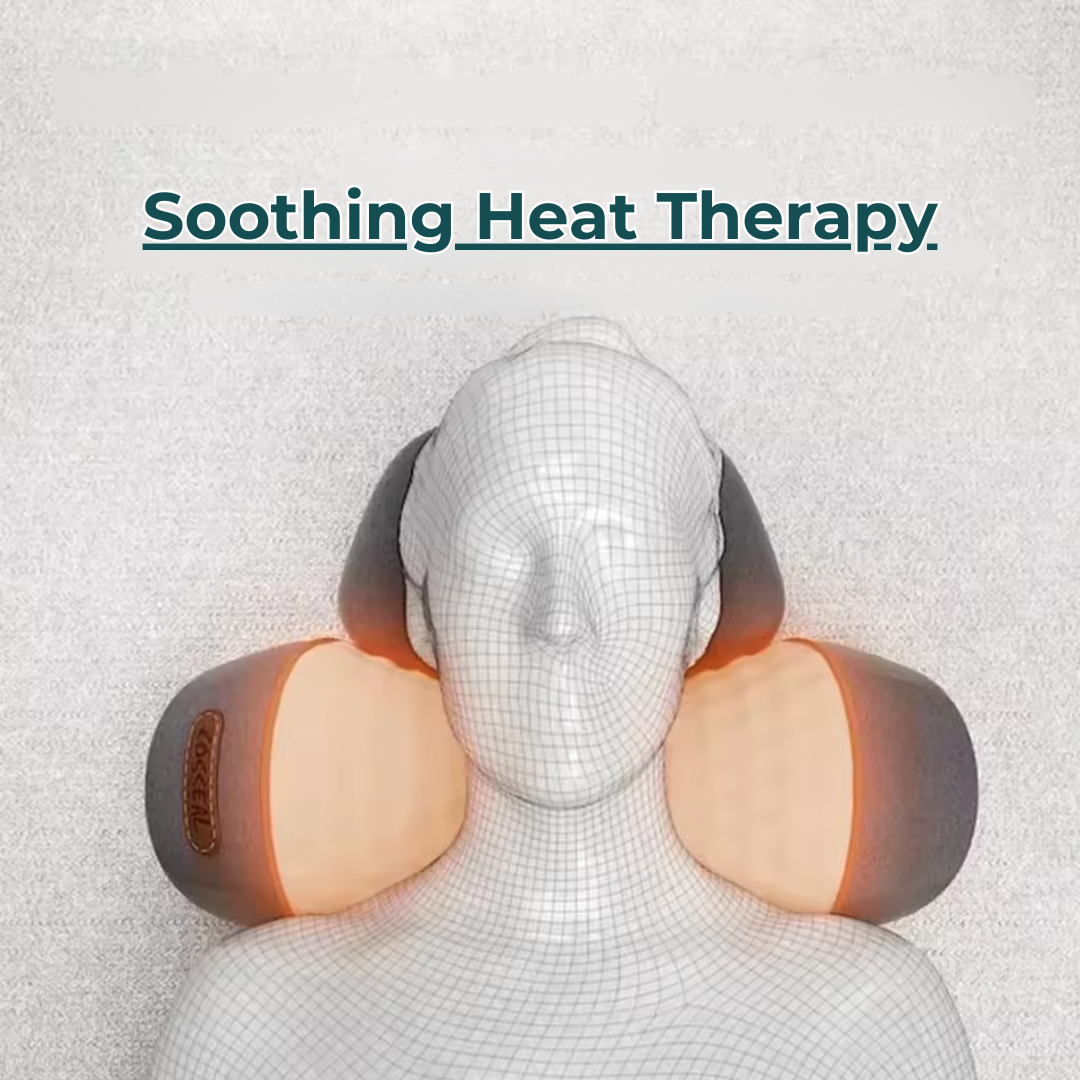 Neck Massager Pillow with Heat & Traction – Relieve Cervical Pain, Neck Stiffness & Improve Spine Alignment | CureKin