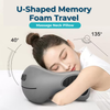 CureKin U-Shaped Memory Foam Travel & Massage Neck Pillow