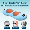 CureKin™ 3 - in - 1 New Blue Spine Relief Massager | Traction, Heat & Vibration - CureKin